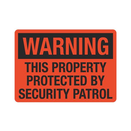 Warning This Property Protected By Security 10"x14" Sign
